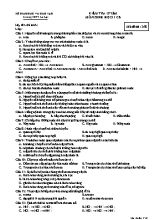 Đề kiểm tra 15 phút học kì I môn Sinh học Lớp 11 lần 1 (Ban cơ bản) - Mã đề 358 - Trường THPT Lê Lợi